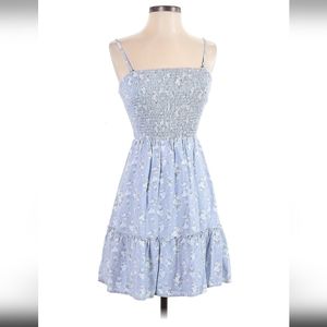 Hollister light blue floral mini dress